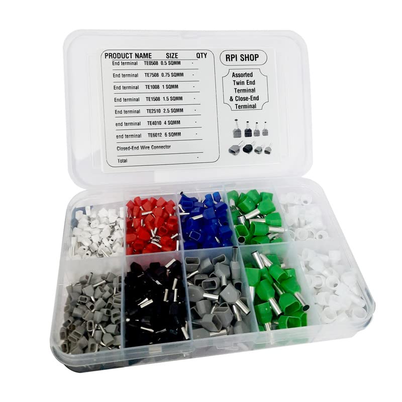 Wire 1000Pcs Wire Ferrule Copper Crimp Connector Tinned Wires Ferrules Kit Oxidation Wire 1000Pcs Wire Ferrule Copper Crimp Connector Tinned Wires Ferrules Kit Oxidation