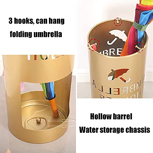 Support de parapluie compact avec 3 crochets pour rangement entrée - 5
