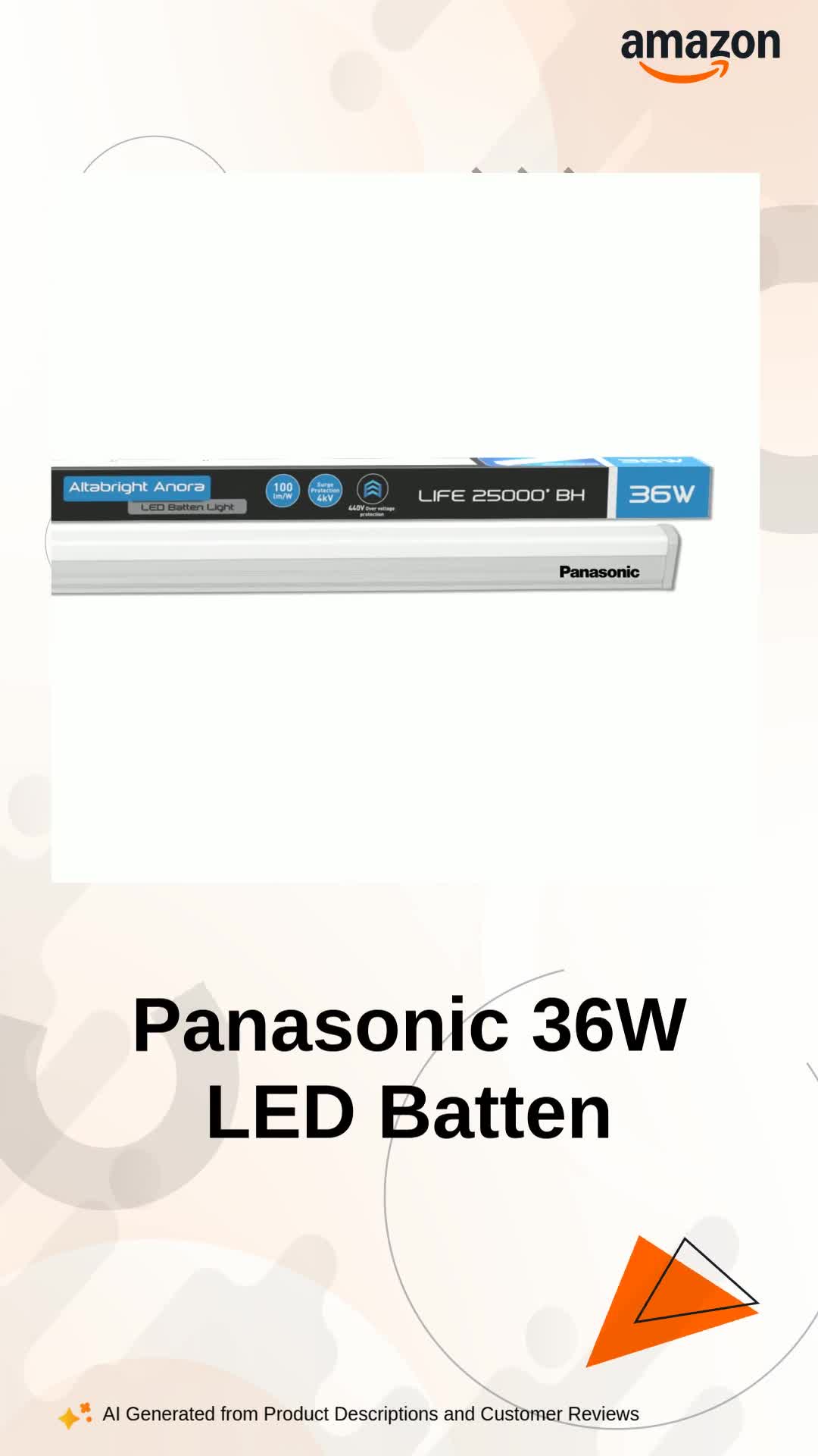 Panasonic 36W PC Batten LED Tubelight