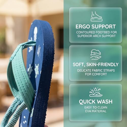 Image of Boys Girls Strap Flip Flops Sandals Cute Cartoon Unicorn Shark Toddler Flip Flop Kids Pool Beach Flat Slide Summer Water Shoes