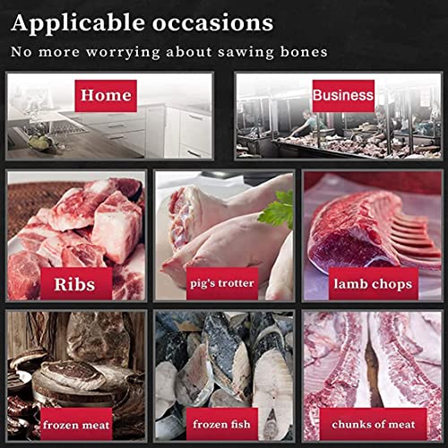 Leistungsstarke Säbelsäge 4800 W elektrische kabelgebundene Säbelsäge mit variabler Geschwindigkeit, kommerzielle Knochenfleischsäge for Schneiden von gefrorenem Fleisch und Knochen – Bild 8
