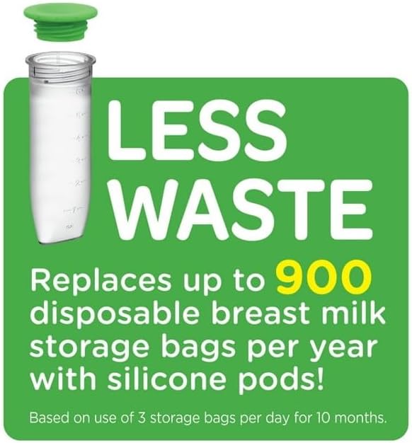 Miniatura 4 de Playtex Baby Nurser - Cápsulas de silicona reutilizables, almacenamiento de leche materna y alimentación sin aire, 4 onzas, 6 unidades