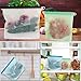 Reusable Silicone Food Storage Bags, 7 Pack Airtight Seal Food Silicone Bag Container for Liquid,Meat,Sandwich,Fruit, Reusable Food Preservation Bag, 2xLarge+2xMedium+3xSmall, Dishwasher Safe