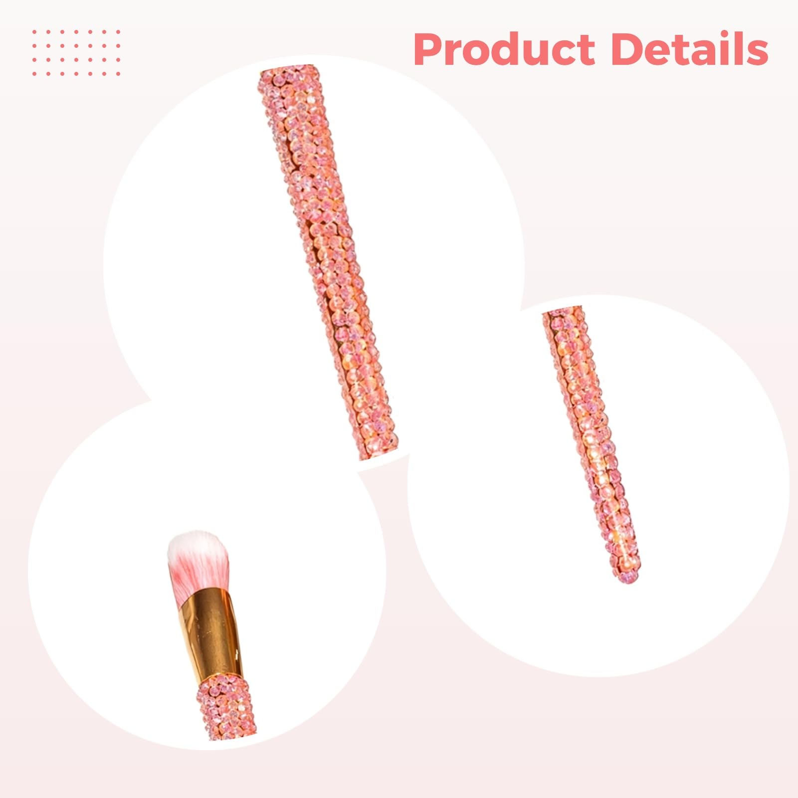 12er Set Schminkpinsel mit rosa Strasssteinen, Kristall-Design, professionelles Gesicht- und Augen-Make-up-Pinsel-Set, Blingbling Beauty Pinsel für Damen und junge Mädchen
