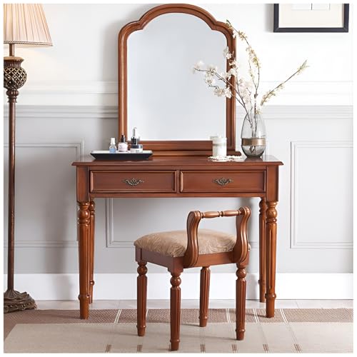 KXWOQ3ED Juego de tocador con espejo y cajones
