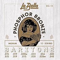 EXCELLENT QUALITY AND PERFORMANCE: La Bella Acoustic Baritone Guitar Strings are designed for the baritone guitar. Each string is phosphor bronze, wound with a tine alloy wire. The result is the brightest tone that is designed specifically for the lo...