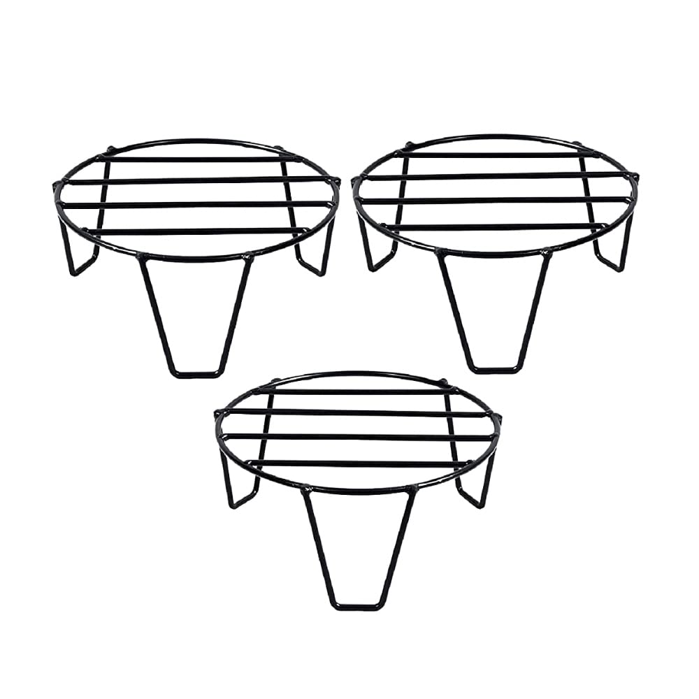 Go Hooked Flower pot stand | Gamla stand | Plant stand for balcony | Pot stand for indoor plants | planter stand | Flower stand for balcony | plant stands for indoor living room (Black, Pack of 3) (B0BWNMDKYJ) Amazon Price History, Amazon Price Tracker
