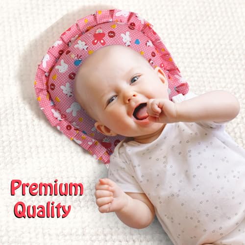 Image of Rai Mustard Seed Head Shaping Pillow for Newborn Baby, Neck Support Takiya| 100% Cotton Cover, Mustard Seed Filling | Prevents Flat Head | 0-12Months (Printed)