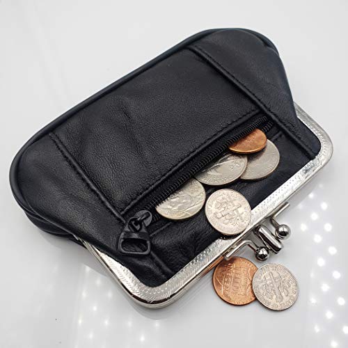 Ag Wallets Genuine Leather Womens Small Purse (Black) #TOP3