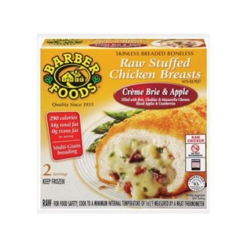 Barber Foods Creme Brie and Apple Stuffed Chicken Breast, 6 Ounce -- 20 per case.