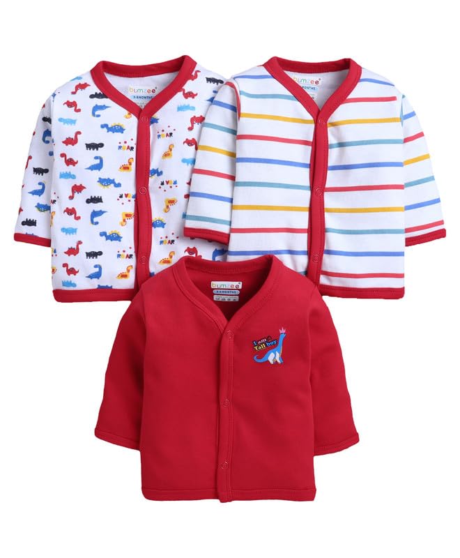 Baby Boys Cotton Full Sleeves Pack of 3 Regular Fit Jablas (Peb11034035)-image-0