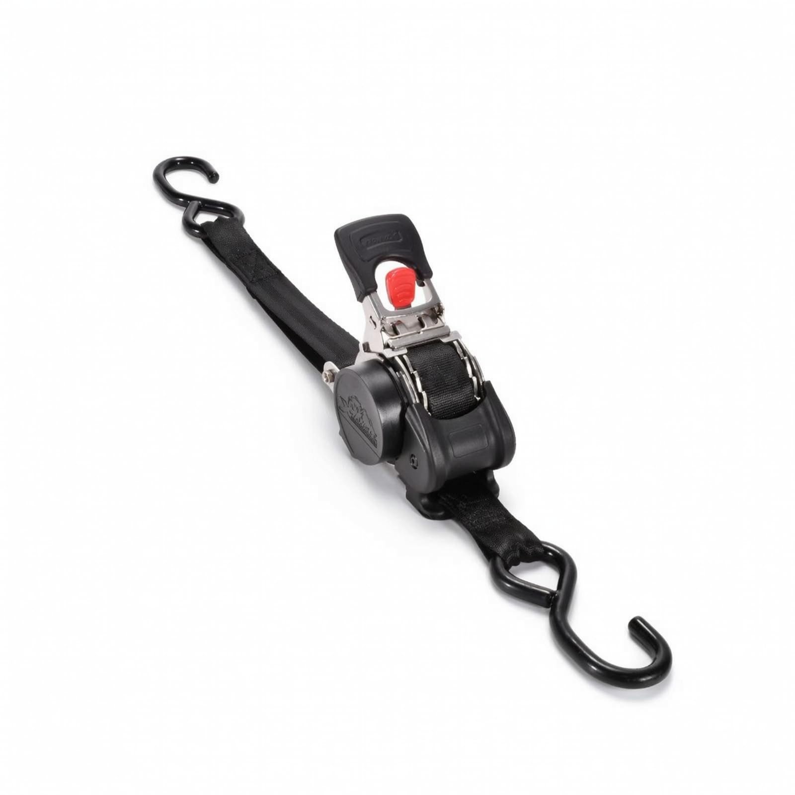 Correa Sujeción Retráctil Automático Tensor Trinquete Autoenrrollable Resistente Cinchas para Motocicletas, Black