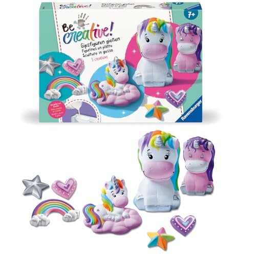 Be Creative Figurines Licornes 10 objets à réaliser en plâtre Décoration Loisir créatif Dès Ravensburger - vue 6