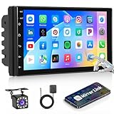 Inefala Android 13 Double Din Car Stereo with 7 Inch IPS Touchscreen - WiFi GPS Navigation, Radio Kit Head Unit with Bluetooth FM EQ SWC Mirror Link Free AHD Backup Camera 1+16G