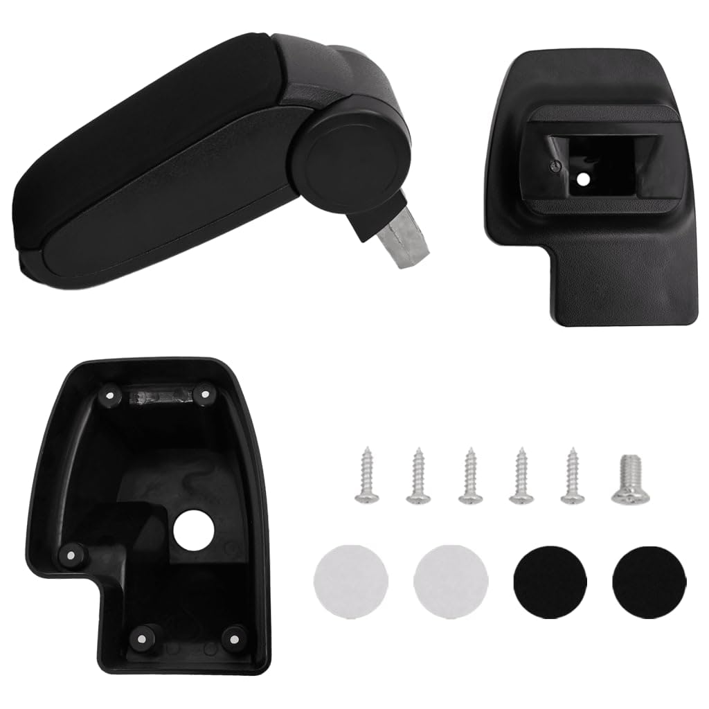 Vidaxl Black Car Armrest, Center Console For Car, Armrest Box For Replacement, Elbow And Wrist Support Armrest Pad For Most Vehicle Suv Truck Car, Abs