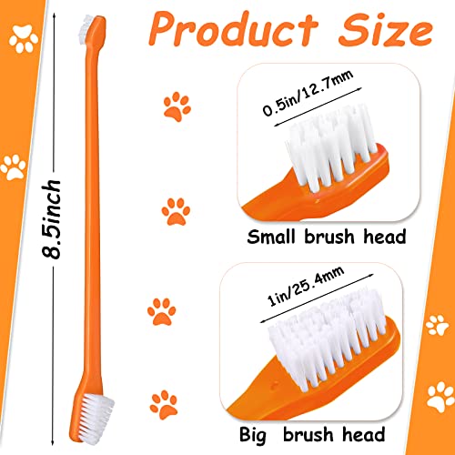 Image of Honeydak Dog Toothbrush Bulk Dual Headed Dental Brushes Dogs Tooth Brushing Kit Long Handle Pet Tooth Brush for Puppy Large Small Cats and Most Pets Teeth Cleaning Dental Supplies(70 Pcs,Colorful)