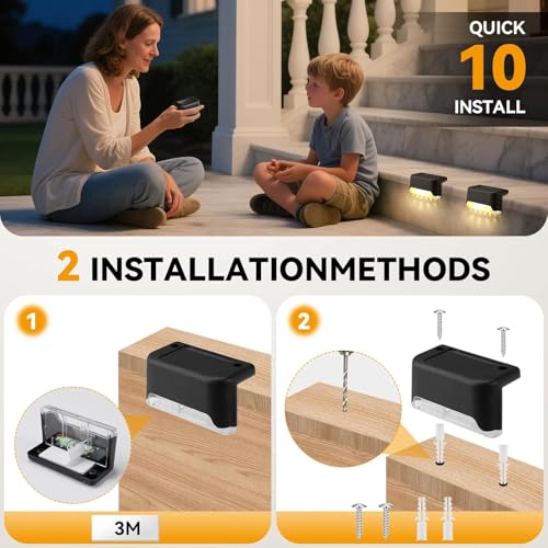 Image of Solar Light Outdoor Garden Home Waterproof Stair Deck Pool Patio Fence Gate Yard Floor Step Railing Window Balcony Sunlight Pathway (20, Standard)