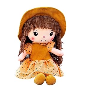 corfhy Cute Princess Doll for Girls 40cm Soft Stuffed Plush Toys Huggable Preschool Pals Rag Doll Toys Accompanying Figure Toys Baby Girls Sleeping Partner Doll Xmas Birthday Gift
