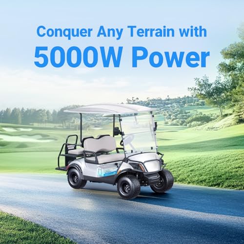 Image of Redodo 48V 100Ah LiFePO4 Golf Cart Battery Kit w /58.4V 18A IP65 Charger & 500A Battery Monitor - 4000+ Cycles, Bluetooth 5.0, Low-Temp Protection, 0V BMS Activation for Golf Carts, RVs, Boats