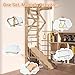 MulinsonFly 5-in-1 Wooden Indoor Jungle Gym for Kids, Wall-Mounted Swedish Ladder with Pull-Up Bar, Rings, Swing, and Slide – Montessori-Inspired Kids Playset for Fun & Development, Ages 3-8