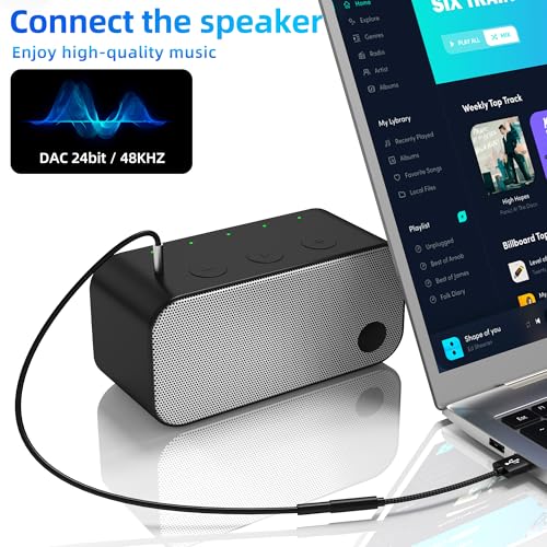 Adaptador de audio USB a Jack 3.5mm AUX miniatura 3