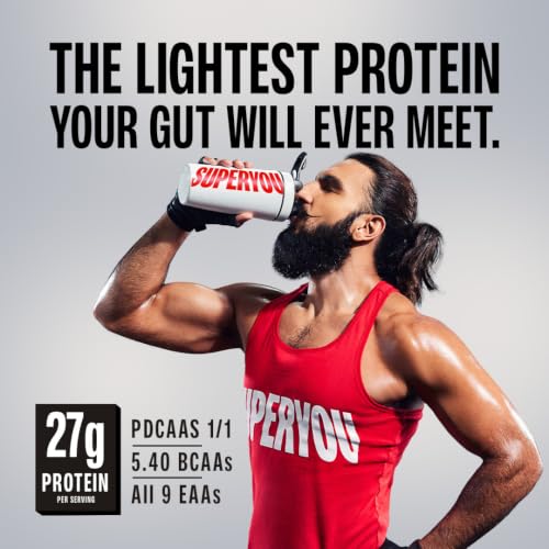 Image of Superyou Pro Fermented Yeast Protein Isolate 1kg | 27g Protein| Unflavoured | Higher Absorption than Plant Protein | Superior Muscle Recovery | Gut Friendly | Vegan Protein | PDCAAS of 1