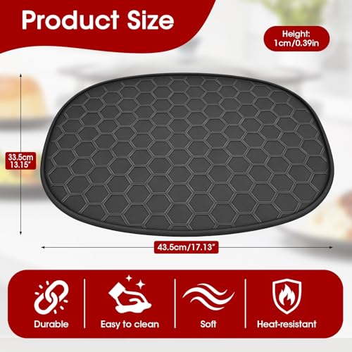 Silicone Heat Resistant Mat for Ninja Foodi Possible Cooker Pro 8.5 Qt MC1000,MC1001,MC1010 Slow Cooker Crock &Ninja MC2001 PossibleCooker PRO Plus 8.5 QT Accessories,Kitchen Countertop Protector Pad by Haxmdfa - Used condition - Image 3