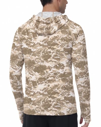 Image of FISHEAL Men's Camo Fishing Hoodie, UPF 50+ Long Sleeve Sun Protection Shirt