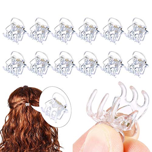 Xiang Ru Mini pinzas de pelo de plástico pinzas horquillas para niñas y mujeres transparentes #H Cover