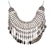Flesser® Vintage Necklace Choker Coin Tassels Hippie Boho Festival Tribal Belly dancing (Silver)