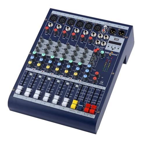 Image of Studiomaster SM Professional AiR 6U Audio Mixer 6-Channel USB Mixer with Bluetooth, EFX & Built-in Media Player