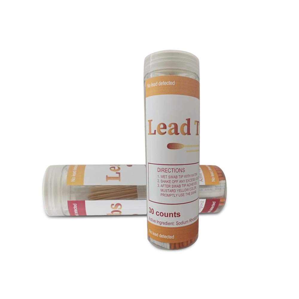 Kit de test de plomb, 30 Pièce Test Plomb pour toutes les surfaces peintes, vaisselle, céramique, bois, métal, résultats de test rapides en 30 secondes