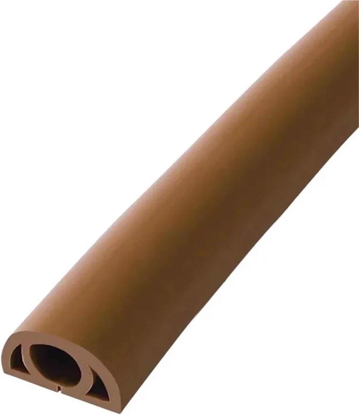 Cord Cover Floor 1M/3M Flexible PVC Floor Cord Cover - Adhesive Cable Protector(Light Coffee,3.0M)
