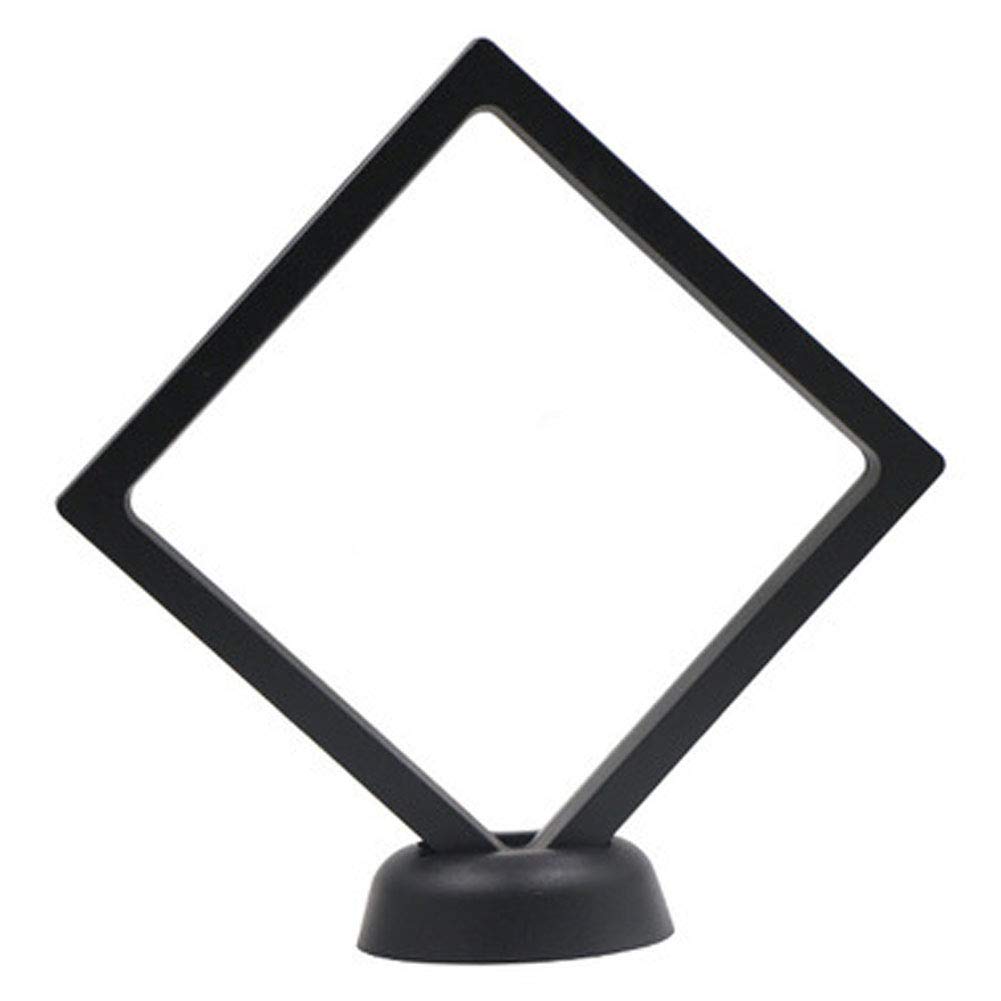 Byfri Coin Display Frames Commemorative Coins Floating Display Case Rack Clear Display Box Stand Holder Suspension Frame For Medallion Chip(11 * 11Cm)