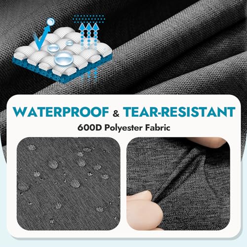 Canway 65L Travel Duffel Bag, Foldable Weekender Bag with Shoes Compartment for Men Women Water-proof & Tear Resistant (Panther Black, 65L)4