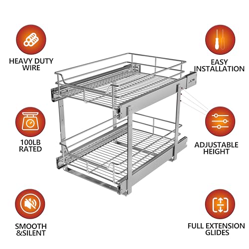 2-Tier-Cabinet-Pull-Out-Shelves-20-W-x-22-D-Chrome-Heavy-Gauge-Wire-Kitchen-Cabinet-Organizer-100-lbs-Capacity-Ball-Bearing-Glides-Min-21-Opening-Pots-Pans-Organizer