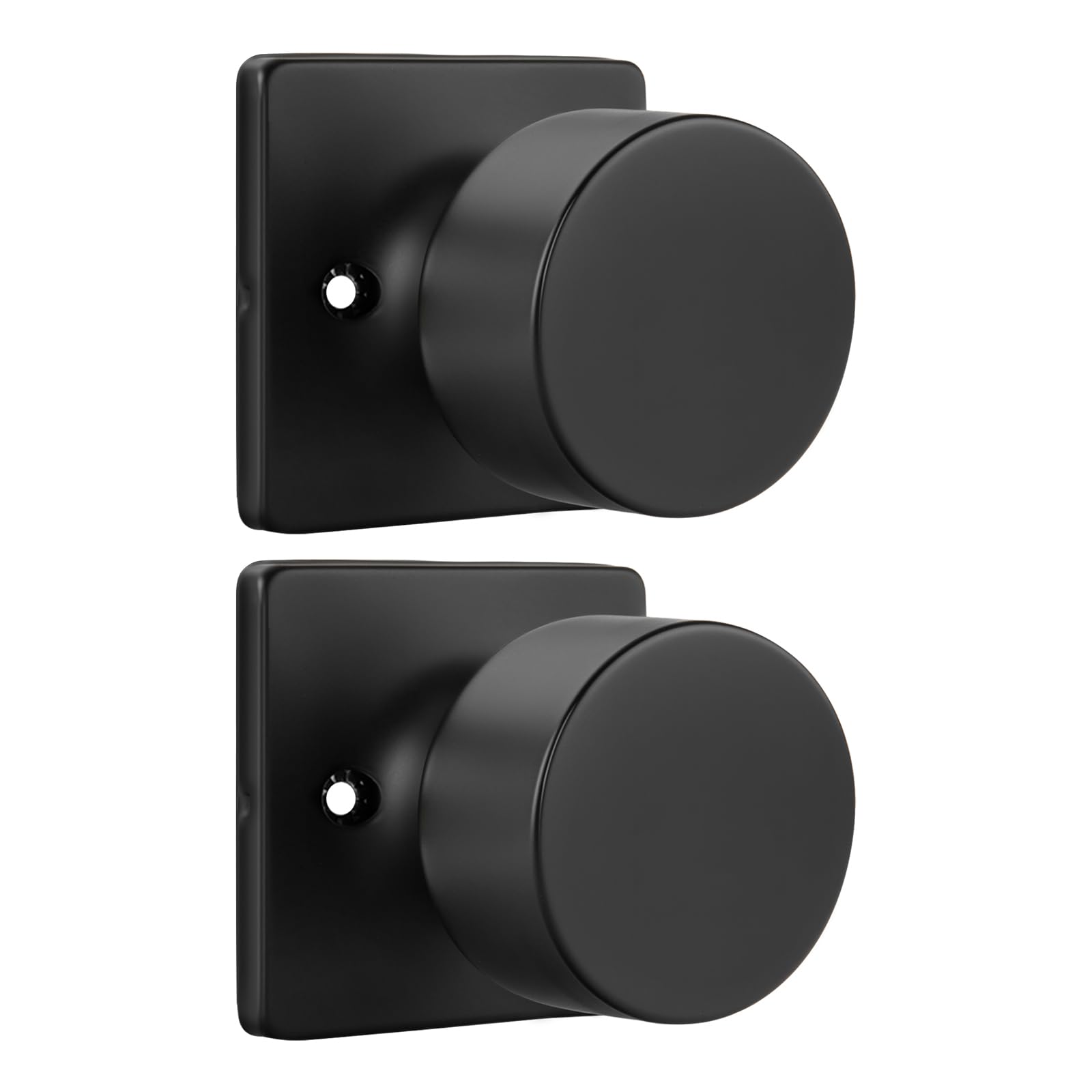 Goldenwarm Matte Black Dummy Door Knobs No-Function, Single-Side