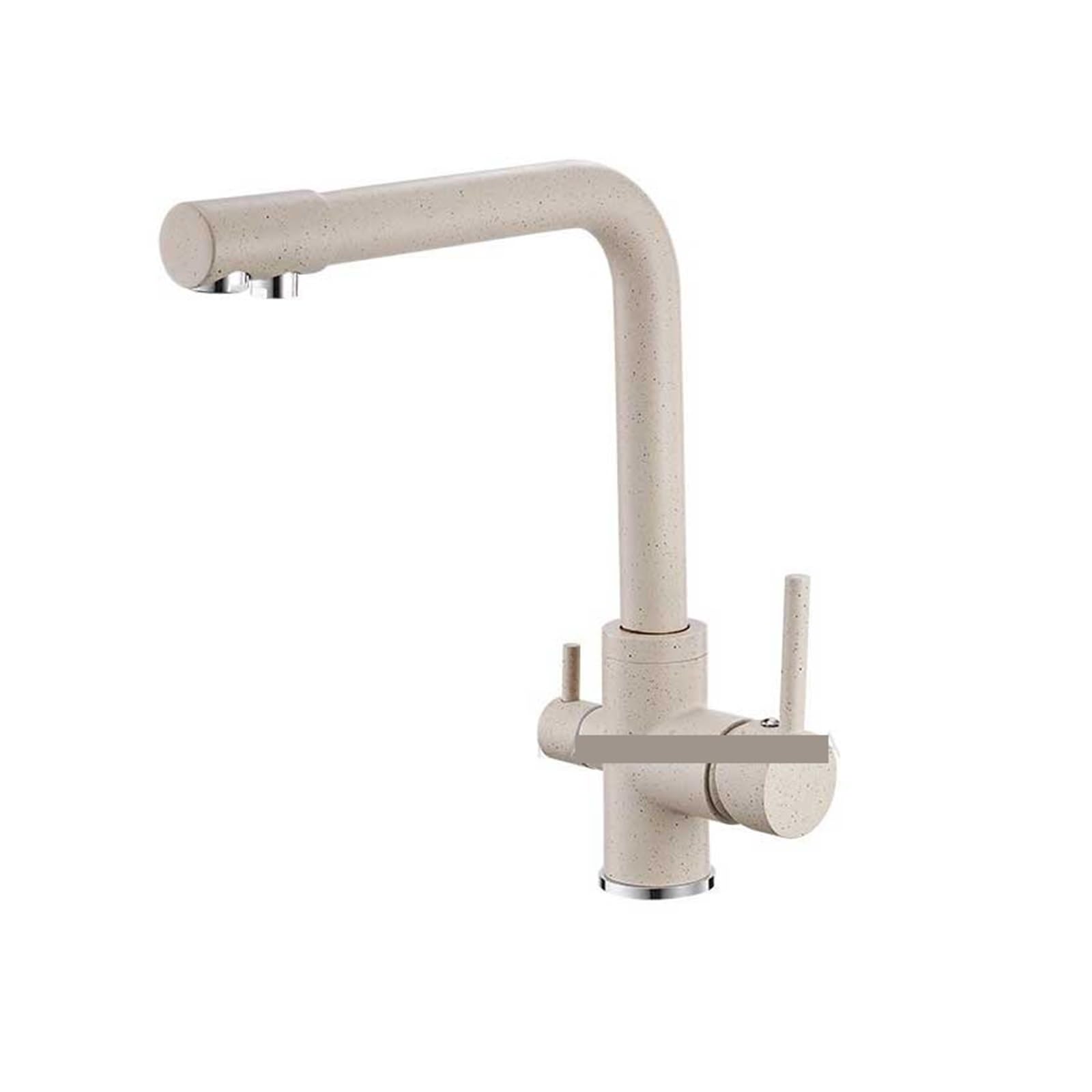 CZYWKDDPP Kitchen Tap, Gold Faucets with Filtered Water, Deck Mounted Drinking Water Mixer Brass Faucet Filter(Beige)