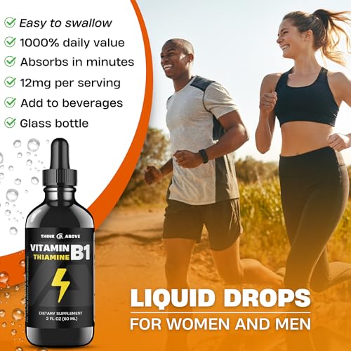 Think Above 655469412446 Vitamin B1 Thiamine Mononitrate - Liquid Drops Supplement  thumb #1