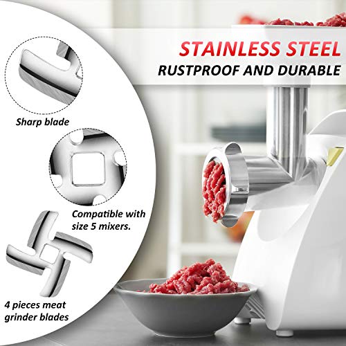 Meat Grinder Blade Food Grinding Blade Stainless Steel Knife Cutter Replacement For Size 5 Meat Grinder Stand Mixers Accessories (4) #TOP4