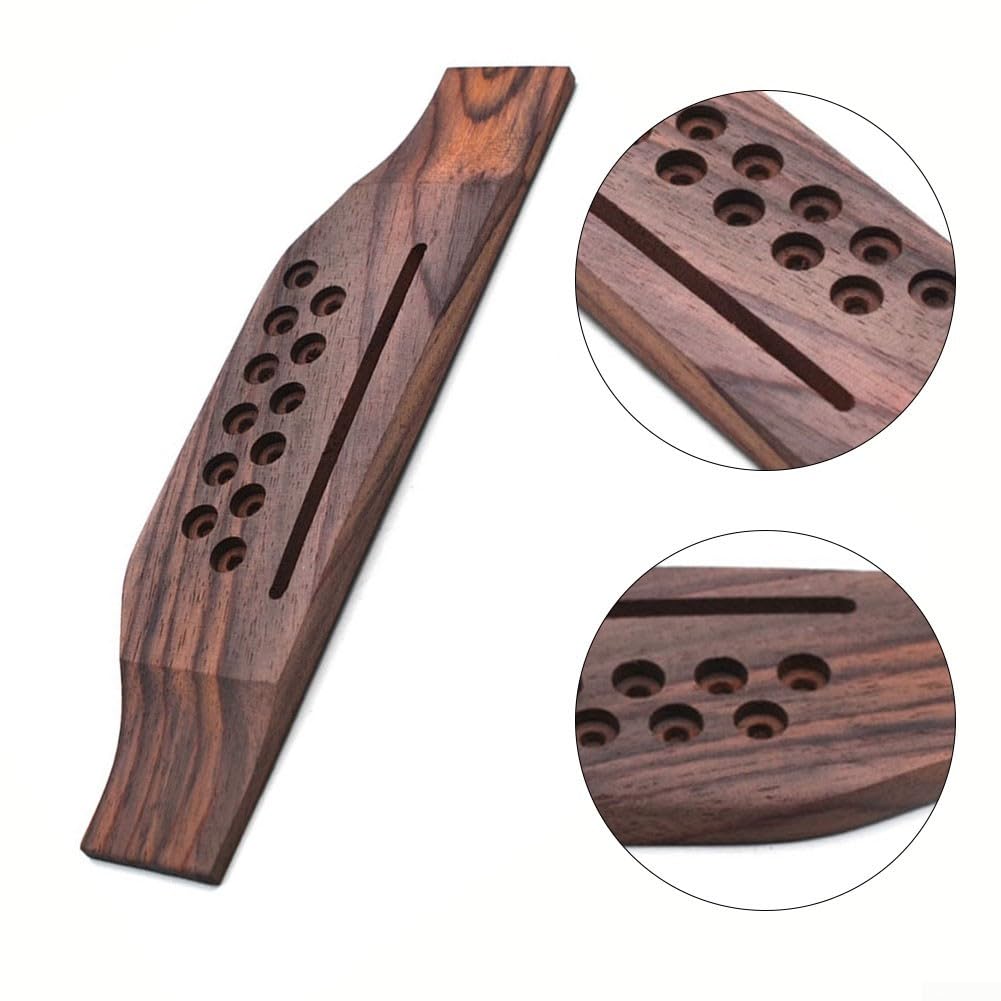 Chevalet de guitare acoustique à 12 cordes, chevalet de guitare en palissandre, sillet en os, kit de chevalet de guitare, accessoires pour guitare acoustique