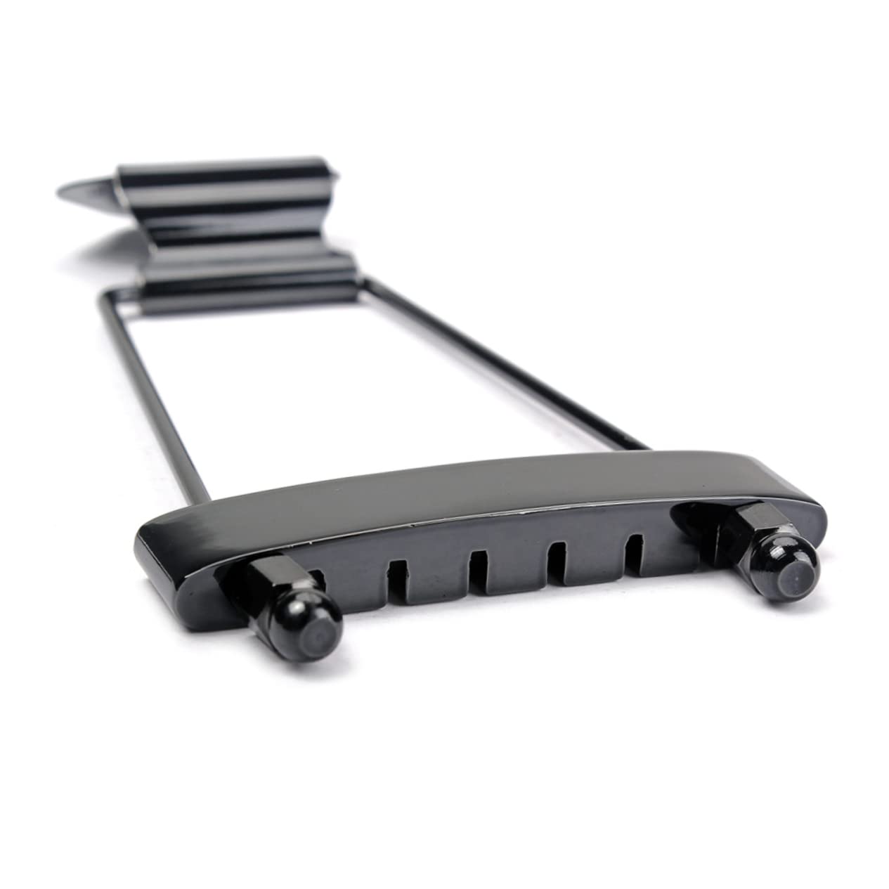 VANZACK String Tailpiece for Jazz Guitar Durable Replacement Bridge for Use Black Finish Upgrade for Broken Worn Parts