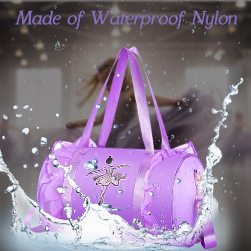 Image of Dorlubel Cute Toddler Ballet Dance Bag for little Girl Tutu Dress Bag with Key Chain