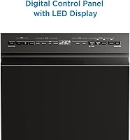 Vista 5 de Midea MDF18A1ABB - Lavavajillas integrado de 18 pulgadas con 8 lugares, diseño delgado, 6 programas de lavado, bañera de acero inoxidable, secado