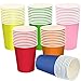 Einweg Pappbecher, 250ml/60Stück Multicolor Partybecher Biologisch Abbaubar Einwegbecher, Kinder DIY, Partybedarf, Kaffee, Tee, Heißen und Kalten Getränken