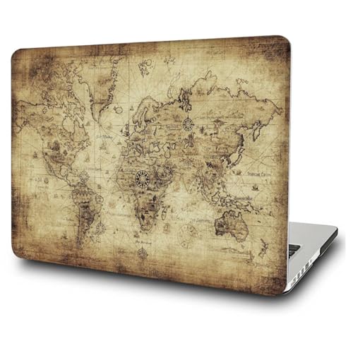 ACJYX Laptop Shell Case Compatible with MacBook Air 13 inch 2010 2011 2012 2013 2014 2015 2016 2017 Release, Creative Pattern Plastic Hardshell Fits Model A1369/A1466, Nautical Map