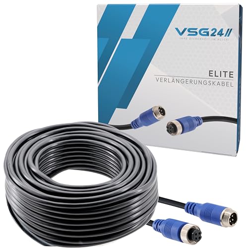 VSG24 Verlängerungskabel Elite für Rückfahrkamera & Rückfahrsysteme universell KFZ Kamera Kabel...