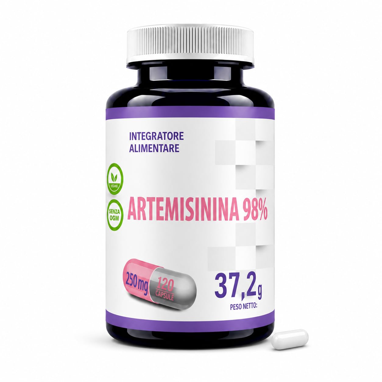 Hepatica Artemisinina | 250 mg | standardizzata al 98% | 120 capsule vegane | scorta per 4 mesi | GMP & Testato da Laboratorio Indipendente