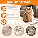 Rosvola Cat Hair Collector Keychain, 3PCS Cat Fur Storage Bottle, Pet Hair Memorial Keepsake, Transparent Pet Memory Capsule, Pet Hair Container for Pet Lovers