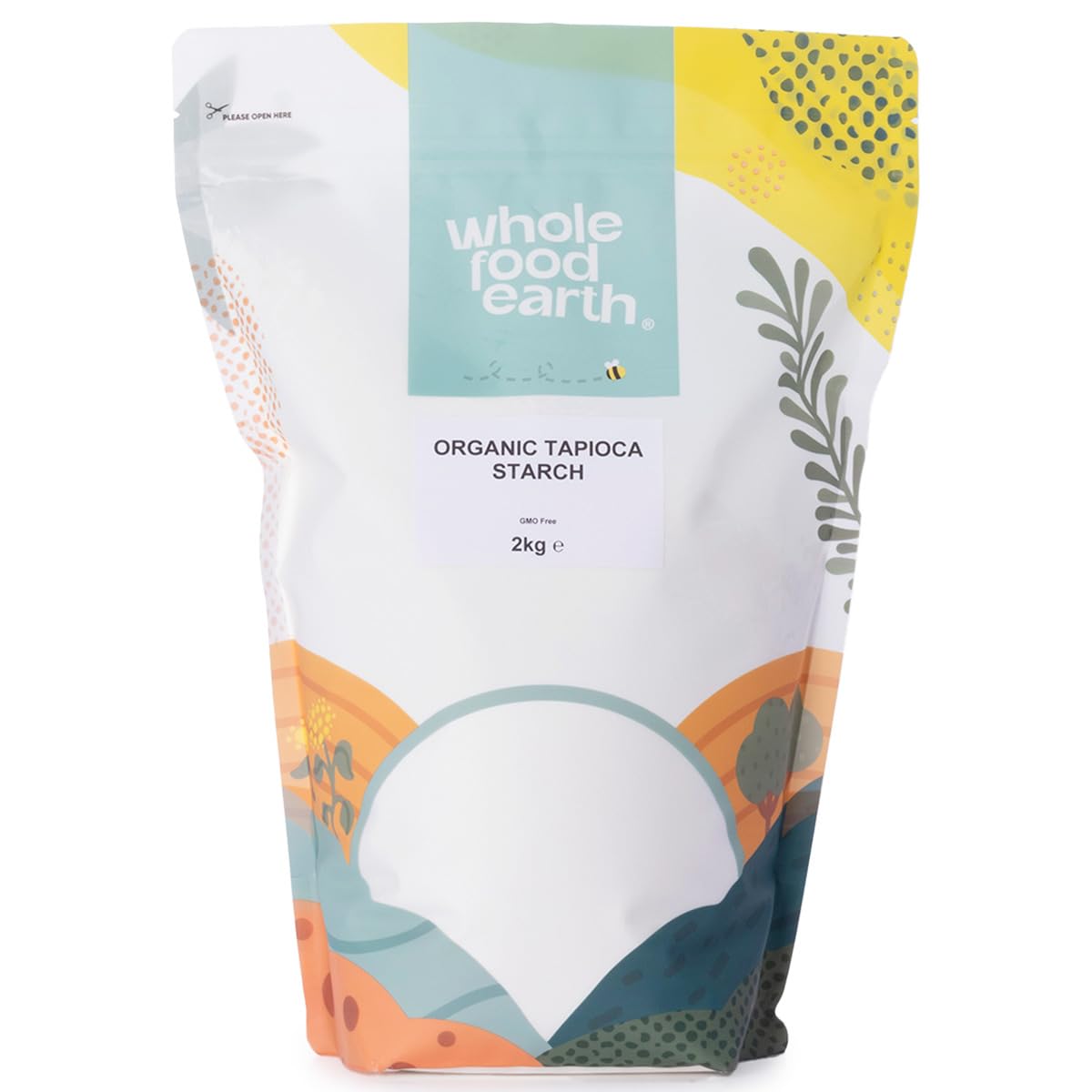 Wholefood Earth Organic Tapioca Starch – 2 kg | GMO Free | Vegan | Certified Organic
